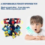 Transformable Fidget Spinner Robot Toy – Stress Relief Mechanical Chain for Kids & Adults - Image 2