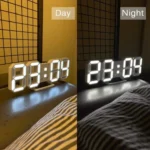 9.5-inch 3D LED Digital Wall Clock – USB Powered, Alarm & Snooze - Image 5
