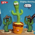 Rechargeable Cute Dancing Cactus Toy for Kids – Talking, Dancing, Shaking & Light-Up Fun - Image 4