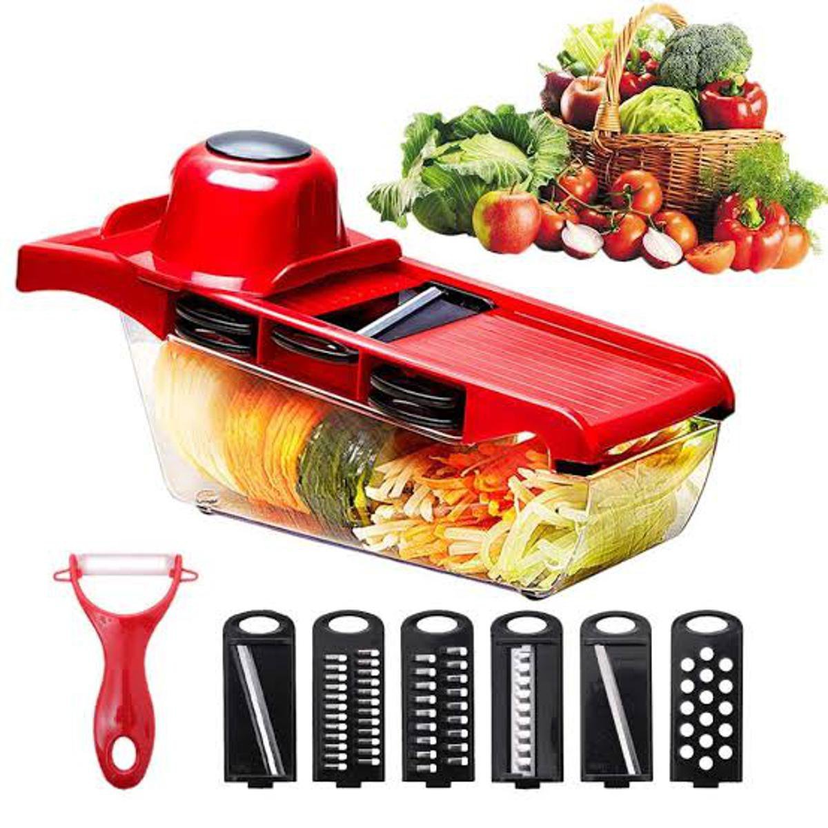 2026/02/1000150254.jpg 10-in-1 Multi Kitchen Vegetable Cutter & Mandoline Slicer Box Pack - Image 1