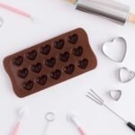 Silicone Chocolate Mold Kit – Heart & Rectangle Shape Non-Stick Baking Tray - Image 2