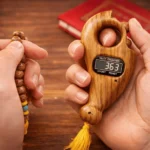Smart Digital Tasbeeh Counter with Qibla Compass & LED Light – Portable Finger Zikr Ring - Image 3