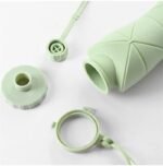Silicon Foldable Water Bottle 600ml – Portable Collapsible Travel Bottle