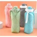 Silicon Foldable Water Bottle 600ml – Portable Collapsible Travel Bottle - Image 3