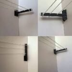 Foldable Wall Mounted Cloth Drying Stand | Heavy Duty Space Saving Laundry Hanger with Free Rope - Image 2