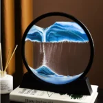 3D Moving Sand Mountain Lamp with Stand – Rotating Sandscape Art Decor