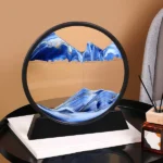 3D Moving Sand Mountain Lamp with Stand – Rotating Sandscape Art Decor - Image 3