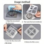 Disposable Floor Drain Hair Catcher Sticker – Drain Stopper Cover - Image 9
