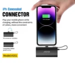 Aspor A351 Mini 5000mAh Power Bank with Built-in Lightning & Type-C Connectors - Image 2
