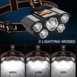 5 LED Rechargeable Headlamp – Powerful Outdoor Camping Head Light - Image 3