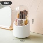 360° Rotating Makeup Brush & Cosmetic Organizer Storage Box - Image 4