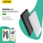 Aspor A323 10000mAh Fast Charging Power Bank with Dual USB Output - Image 2